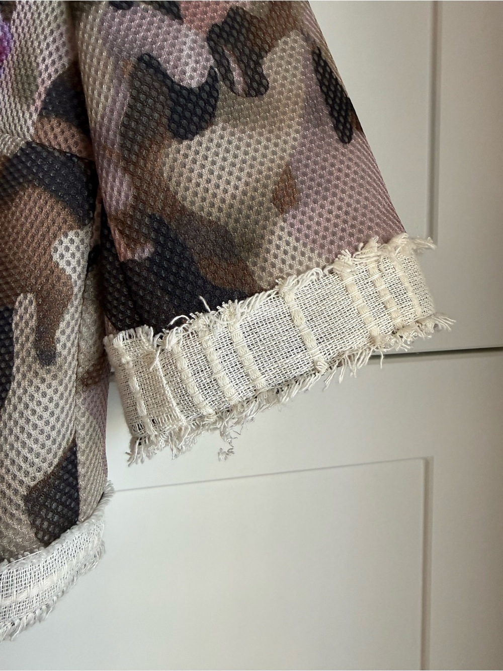 Angela Mele Milano Italian Floral Tweed Cropped Jacket 44/M - Picture 5 of 11